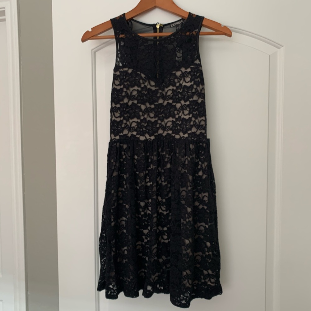 NWT Express Black Lace Dress Size S